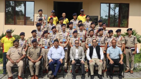 नार्थ ईस्टर्न पुलिस अकादमी(NEPA) के प्रशिक्षु अधिकारियों ने किया SDRF वाहिनी मुख्यालय का भ्रमण, आपदा प्रबंधन एवं रेस्क्यू कार्यप्रणाली की बारीकियों को जाना