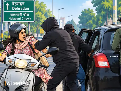 सहस्रधारा रोड पर महिला के अपहरण का प्रयास, बदमाशों की तलाश में जुटी पुलिस